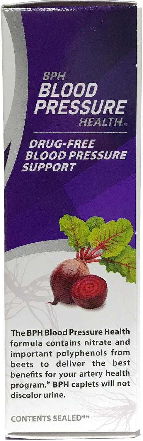 BPH Blood Pressure Health Maintenance Dietary Supplement Caplets - Beetroot, 60 Count - görsel 5