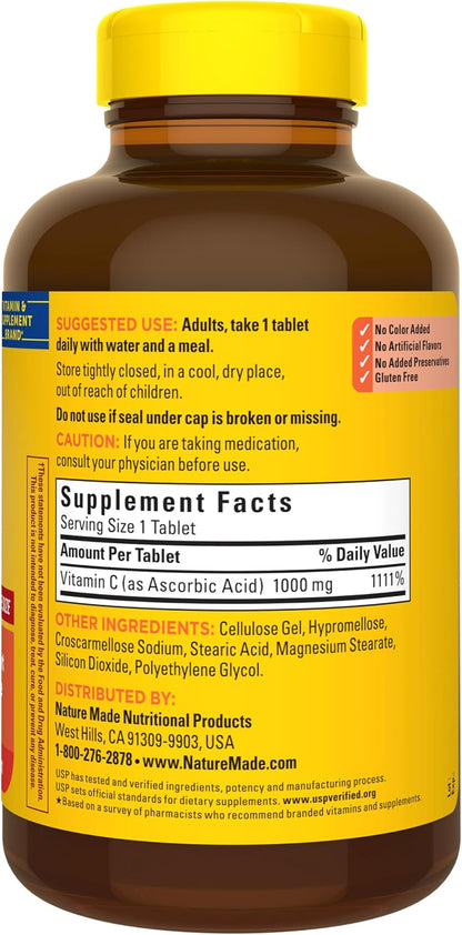 Nature Made Extra Strength Vitamin C 1000 mg Tablets, 300 Tablets