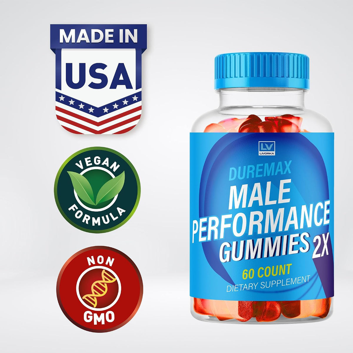 Duremax Max Performance Gummies (5 Pack) - 300 Gummies - görsel 2