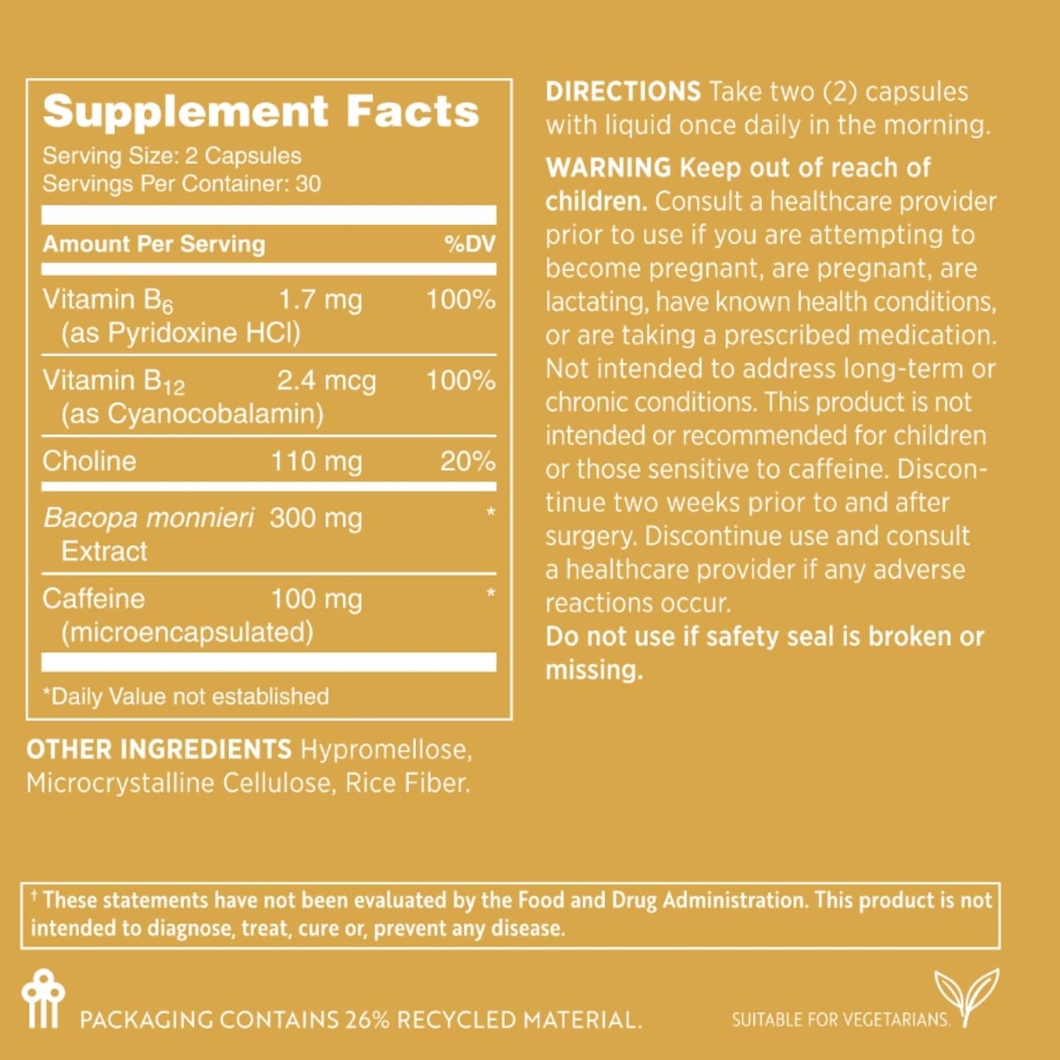 Nu Skin MYND360 Sharp Focus | 60 Capsules | Vitamin B12 & Vitamin B6 for Memory, Focus and Clarity | Caffeine-Infused Brain Health Supplement - görsel 7