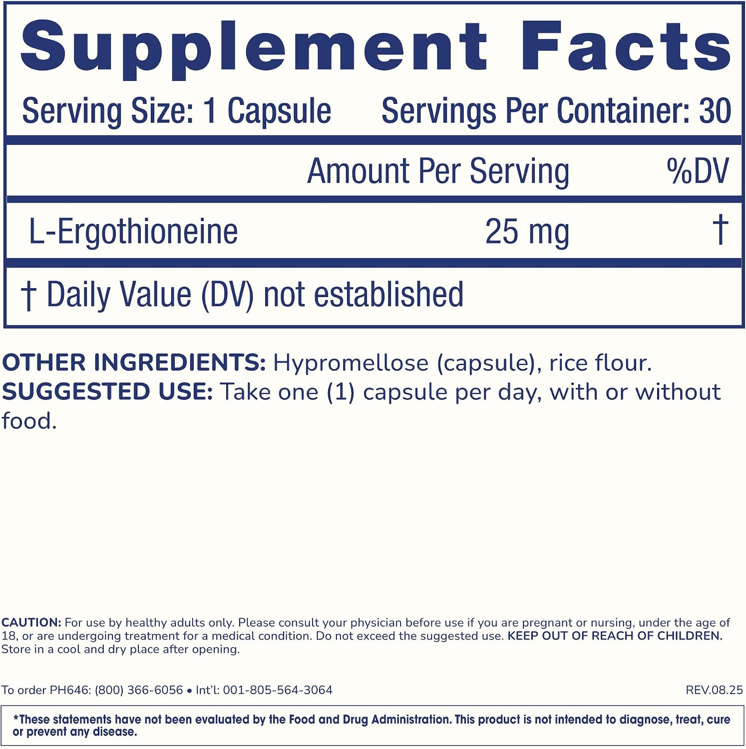 ProHealth Ergothioneine 5X Strength – 25mg Clinical Research Dose – 30 Servings - görsel 6