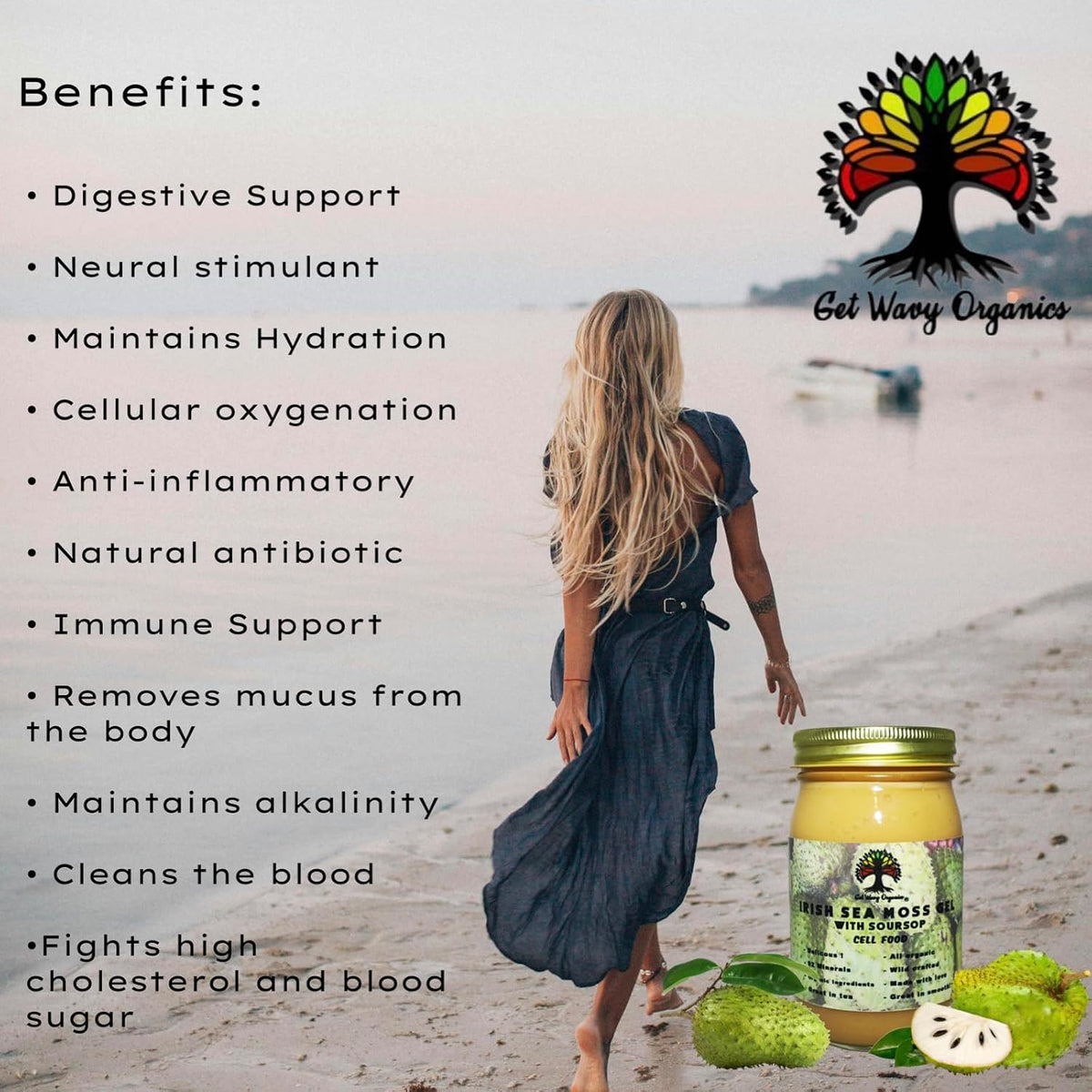 Irish Sea Moss Gel with Soursop – Organic Vegan Superfood Supplement – Pack of 2 - görsel 9