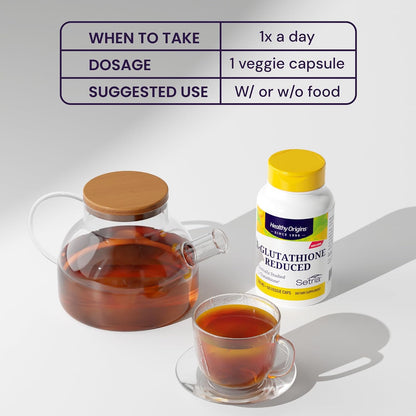 Healthy Origins Setria L-Glutathione 500 mg, – Healthy Skin: Contributes to skin health by combating oxidative – Image 5