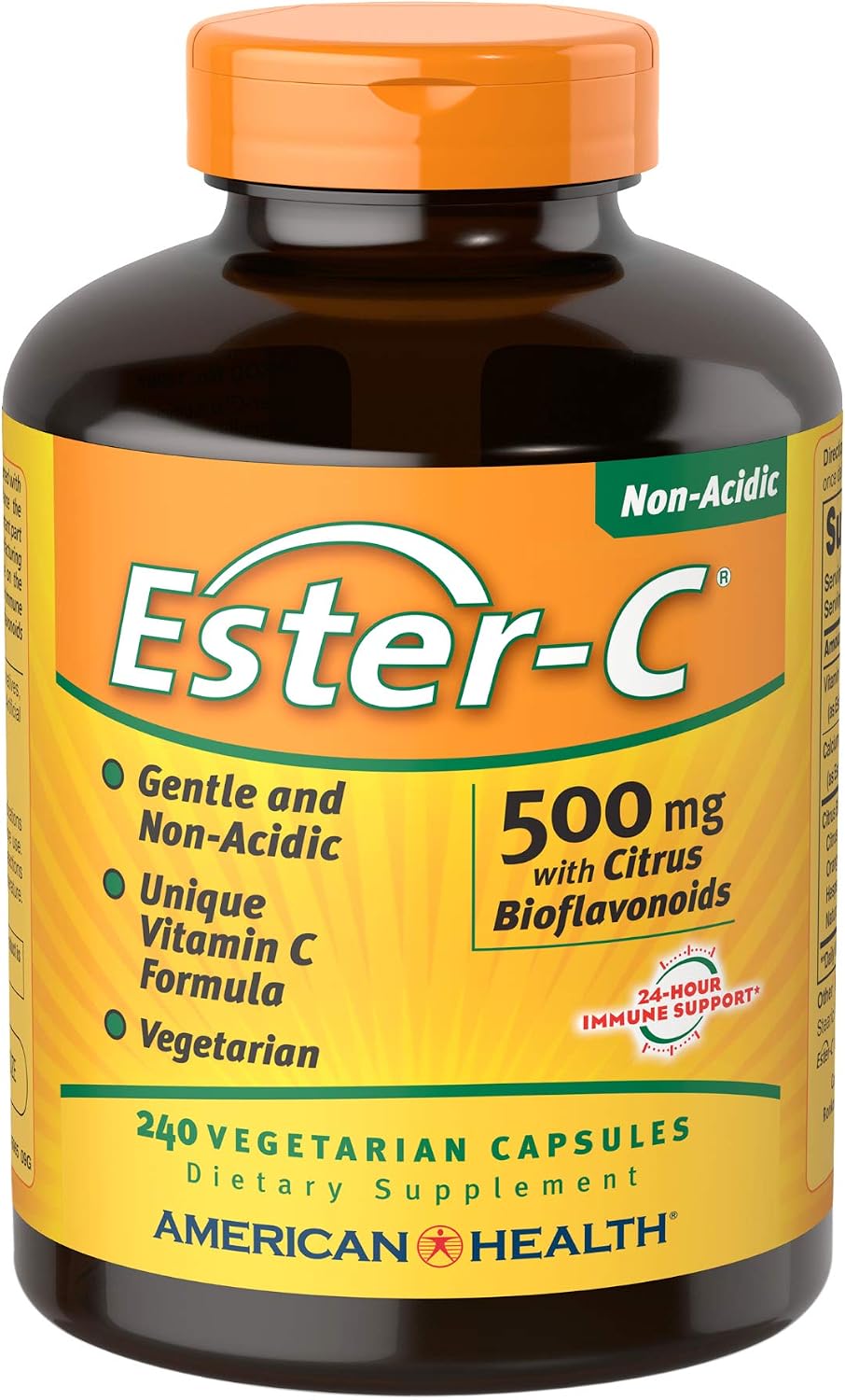 American Health Ester-C with Citrus Bioflavonoids – 500 mg, 240 Vegetarian Capsules - görsel 1