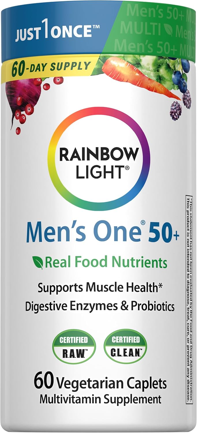 Rainbow Light Men's One 50+ Multivitamin - 150 Caplets - görsel 7