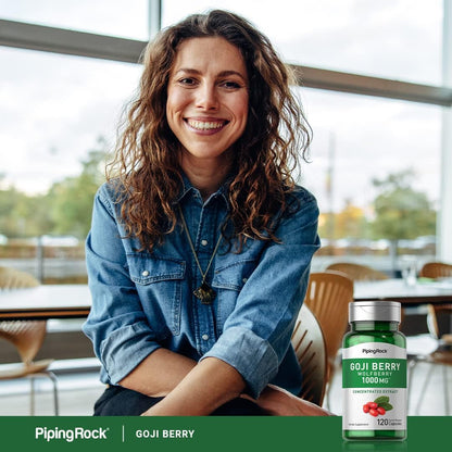 Piping Rock Goji Berry, 120 Capsules - Non-GMO, Gluten-free Supplement