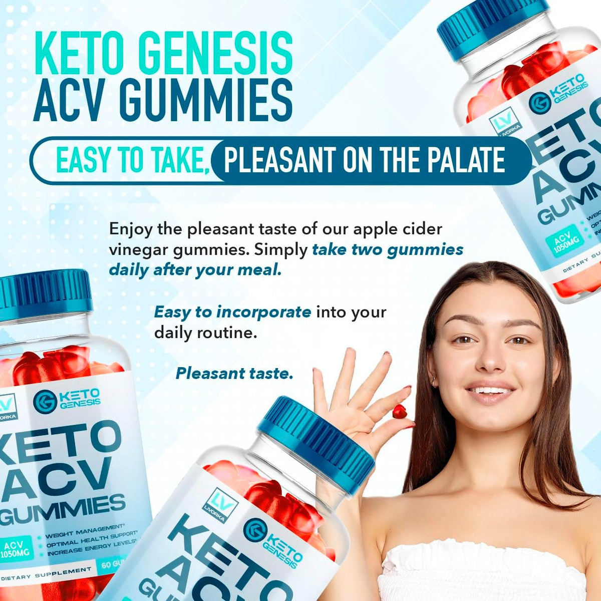 Keto Genesis Keto ACV Gummies Advanced - Apple Cider Vinegar Gummies, 3 Pack (180 Gummies) - görsel 4