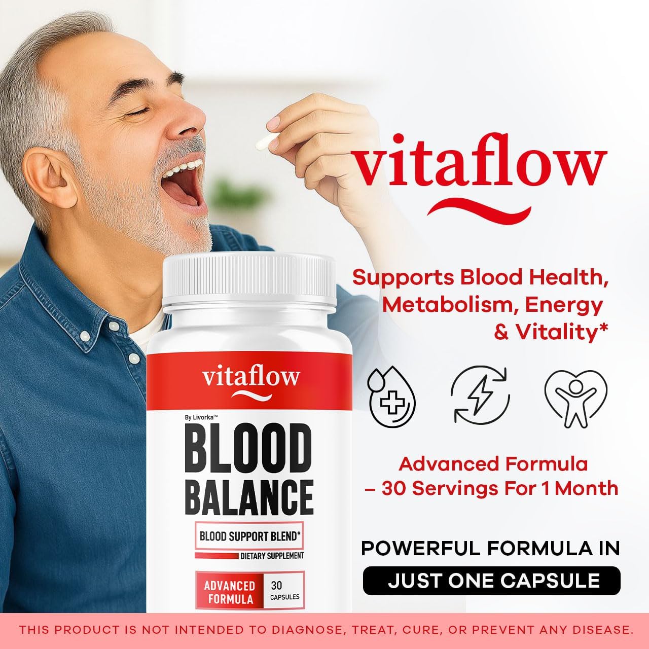 (3 Pack) VitaFlow Capsules - Official Balance Supplement Support, All-Natural Advanced Formula, 90 Capsules - görsel 2