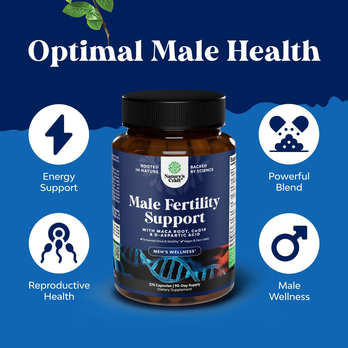 Natures Craft Pre-Conception Male Fertility Supplement – 270 Capsules - görsel 4