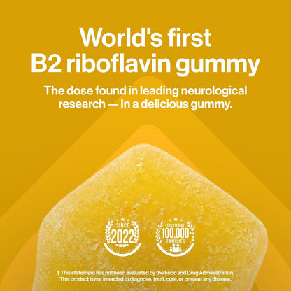 kindnature Vitamin B2 Gummies - Riboflavin 400mg Supplement for Children & Adults - Non-GMO, Soya & Gluten-free, Vegan Chewable Gummies (30 Day Supply)