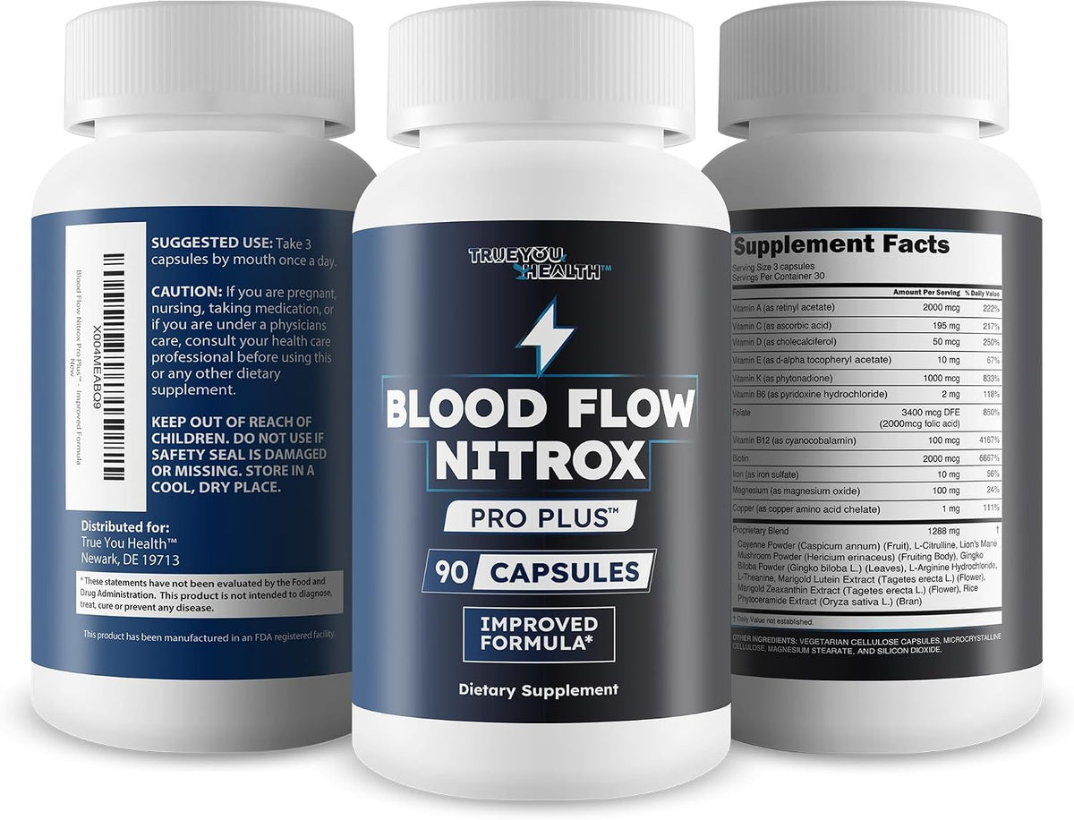 Blood Flow Nitrox Pro Plus – Improved Formula – Blood Circulation Supplement for Men - görsel 4