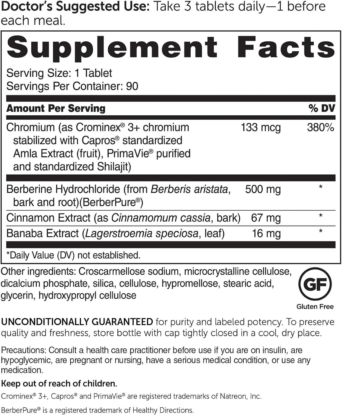 Dr Whitaker's Berberine GlucoGold Supplement with Berberine and Cinnamon - görsel 3