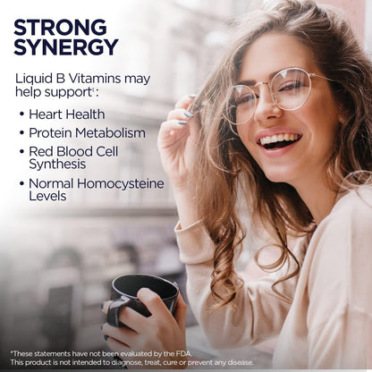 KAL Vitamin B-6 B-12 Folic Acid DropIns - Liquid Supplement with Methyl B12 and Methyl Folate, Natural Mixed Berry, 2fl oz (59 ml)