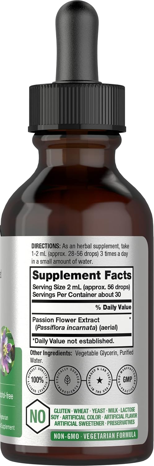 Horbäach Passion Flower Tincture | Alcohol-Free Liquid Extract | 60 ml - görsel 2