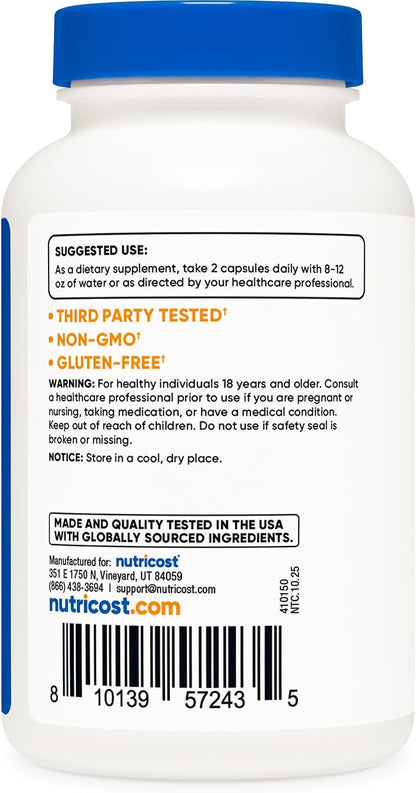 Nutricost Horse Chestnut Extract Capsules 700 mg Per Serving, 180 Capsules - Non-GM, Vegan