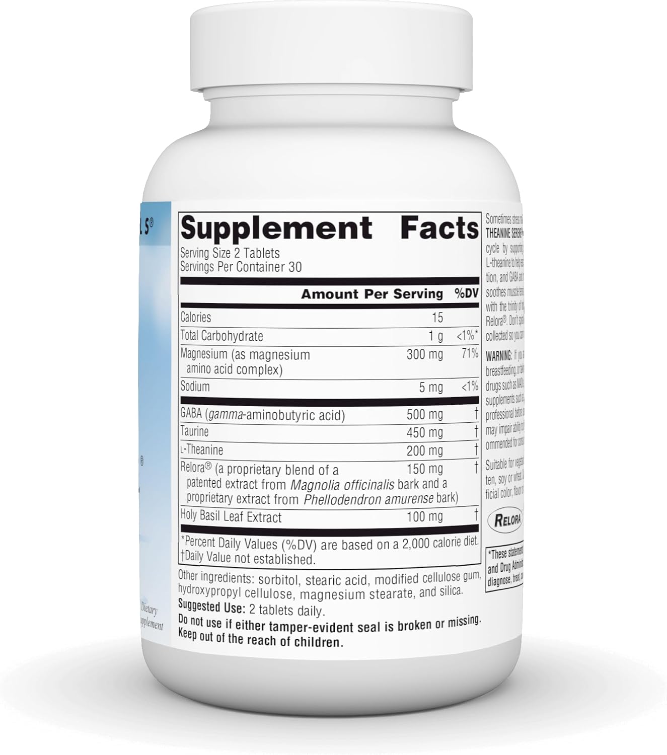 Source Naturals Serene Science Theanine Serene with Relora, 60 Tablets - görsel 3