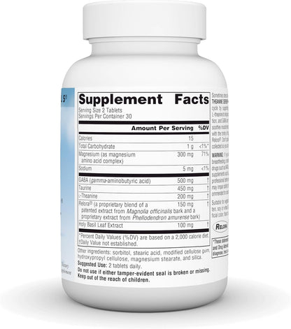 Source Naturals Serene Science Theanine Serene with Relora, 60 Tablets