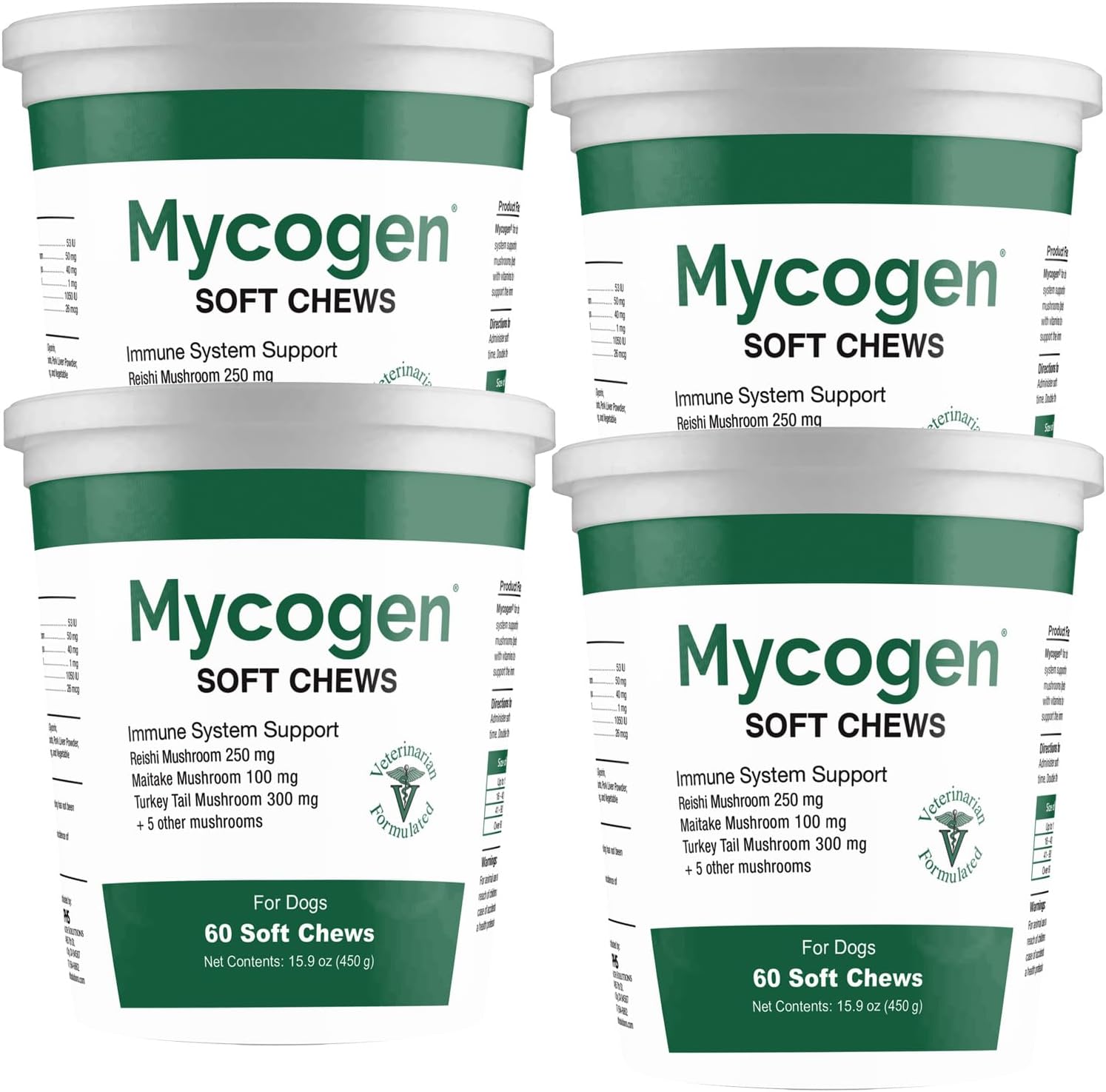 Mycogen Soft Chew for Dogs – 8 Species Mushroom Blend for Immune Support – Turkey Tail, Reishi, Shiitake, Cordyceps, Black Tree Fungus – 120 Tasty Soft Chews - görsel 10