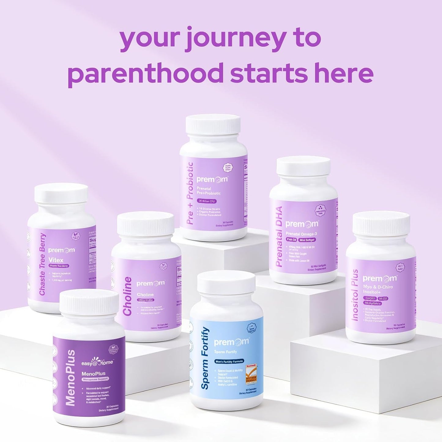 Premom Prenatal Vitamins for Women – 27-in-1 Multivitamin with 5-MTHF, Choline & Iron - görsel 8