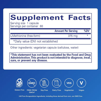 Pure Encapsulations L-Methionine – Amino Acid Supplement for Glutathione, Joints, Liver & Pancreas Support
