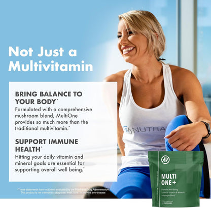 MultiOne Daily Multivitamin for Men and Women - Essential Nutrients and Minerals for Optimum Health (60 Capsules)