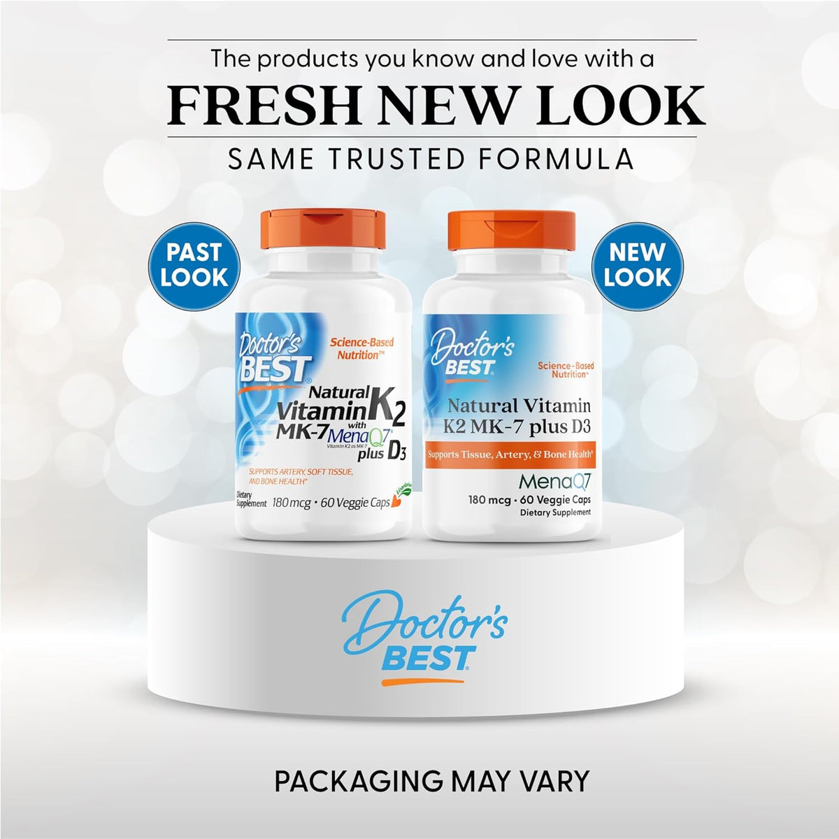 Doctor's Best Natural Vitamin K2 MK-7 Plus D3 - 60 Veg Caps - görsel 2