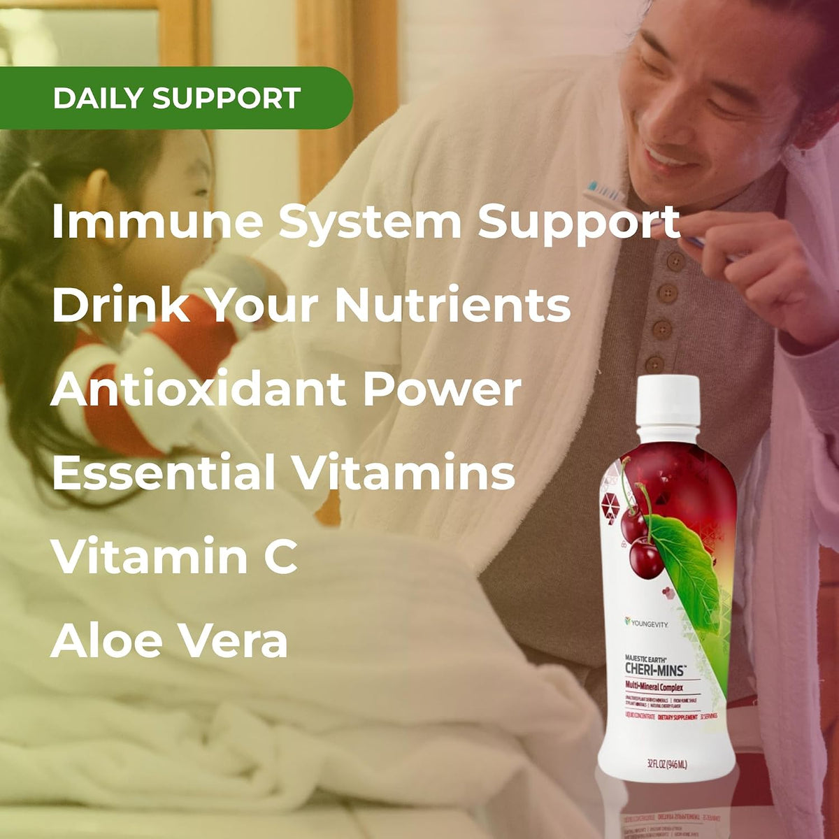 Youngevity Oxybody Cherry Berry Vitamins Minerals & Botanicals – Aloe Vera Liquid Supplement, 946 ml (Pack of 4) - görsel 4