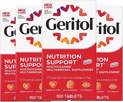 Geritol Complete Tablets (Pack of 4) - 100 Tablets per Bottle