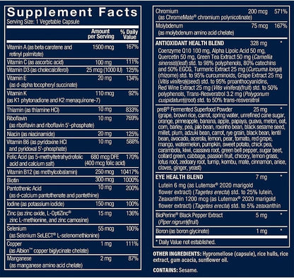 Vthrive Bioactive Multivitamin for Men – Daily Multivitamin with Vitamins, Minerals & Antioxidants for Energy and Immune Support, Gluten-free, 30 Capsules