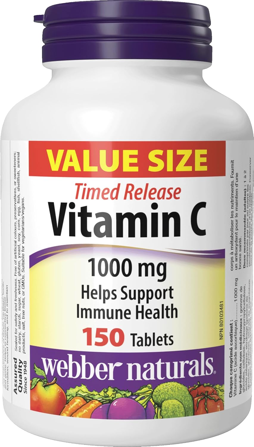 Webber Naturals Vitamin C Timed Release 1000 mg, 150 Tablets - görsel 1