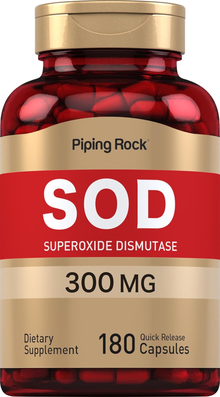 Piping Rock Superoxide Dismutase | 300 mg | 180 Capsules - görsel 1