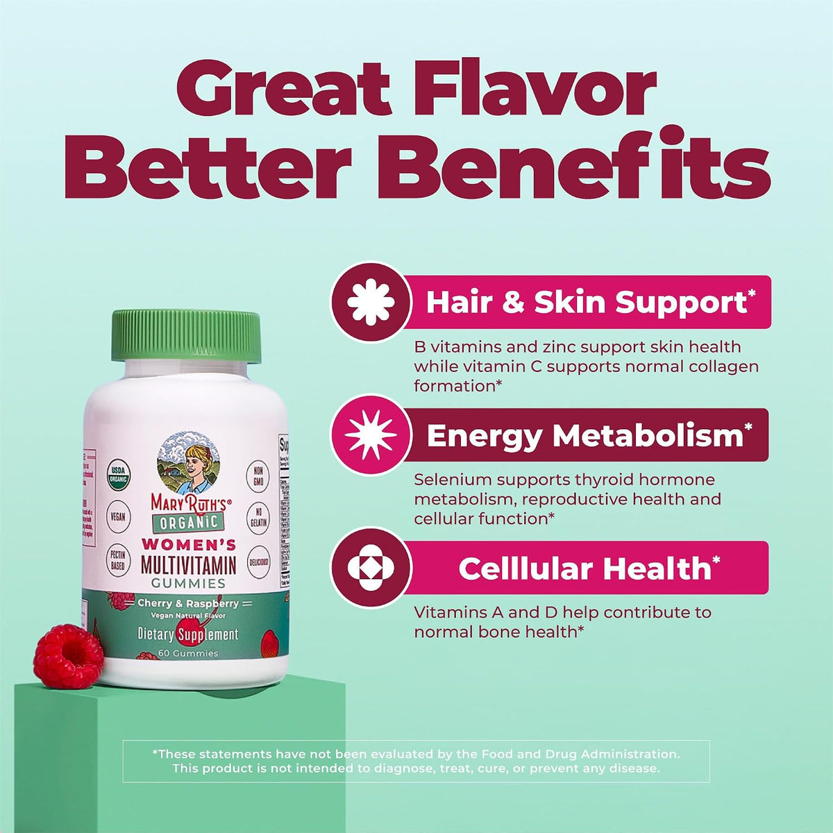 MaryRuth's Multivitamin Gummies for Women, Ages 14+, 60 Gummies - görsel 5