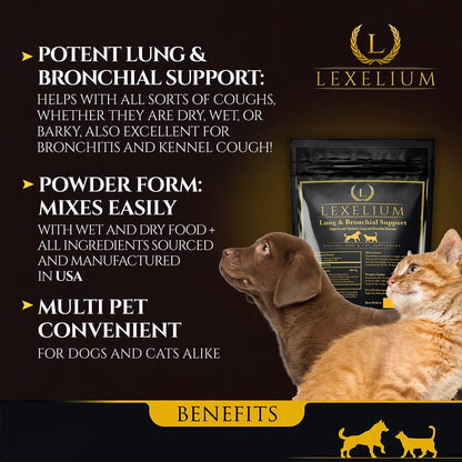Lung & Bronchial Supplement for Dogs and Cats – Breathing Support Powder (200g)