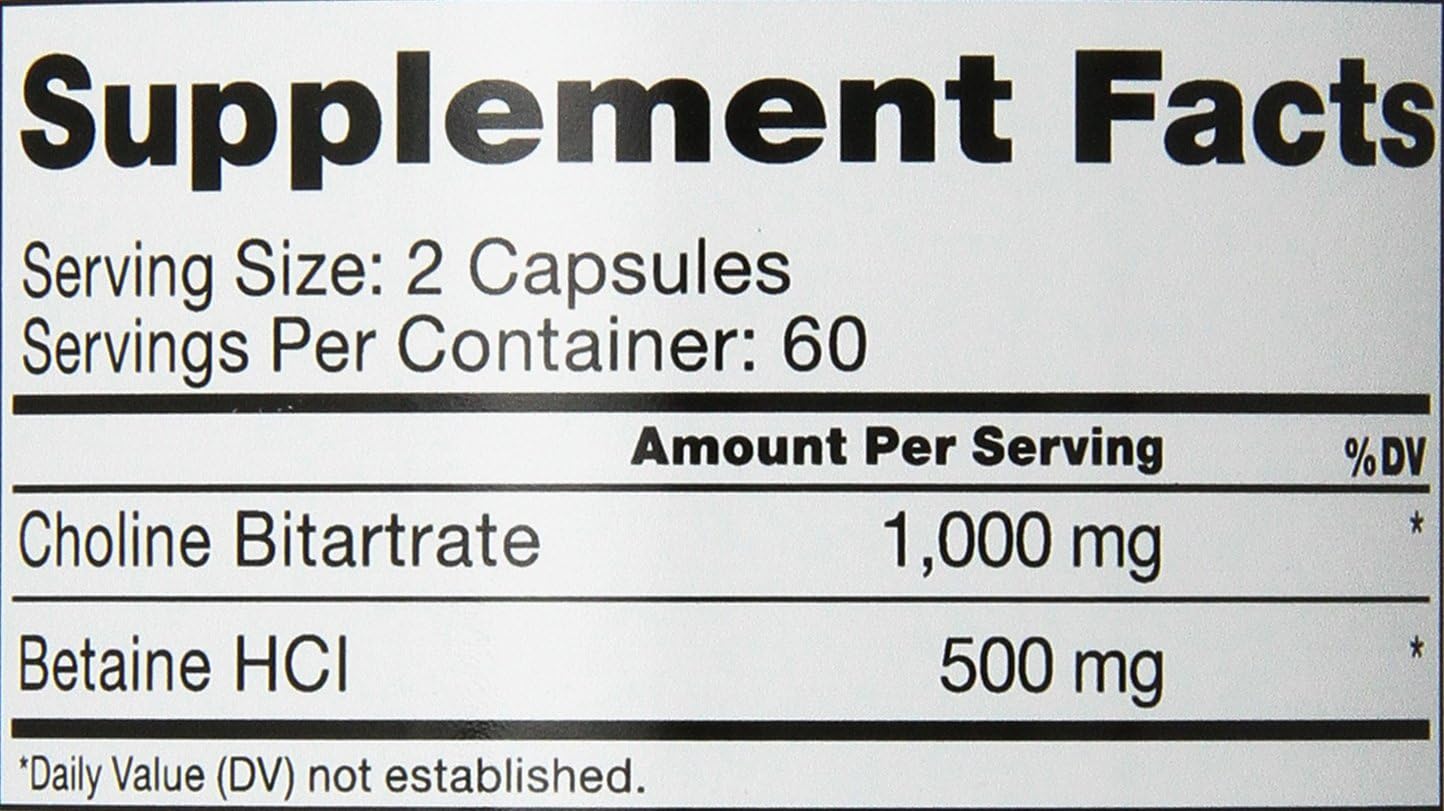 Roex Choline Bitartrate Supplement, 120 Capsules - görsel 4