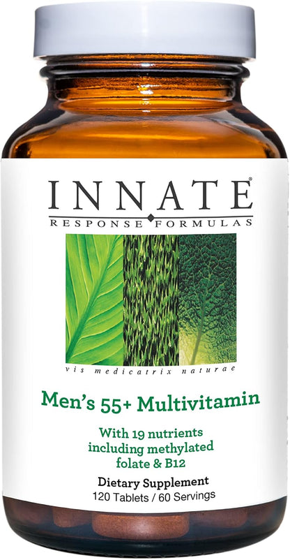 INNATE Response Formulae Men's Multivitamin 55+ with Vitamin C, B12, D3, Choline & Methylfolate - 120 Tablets