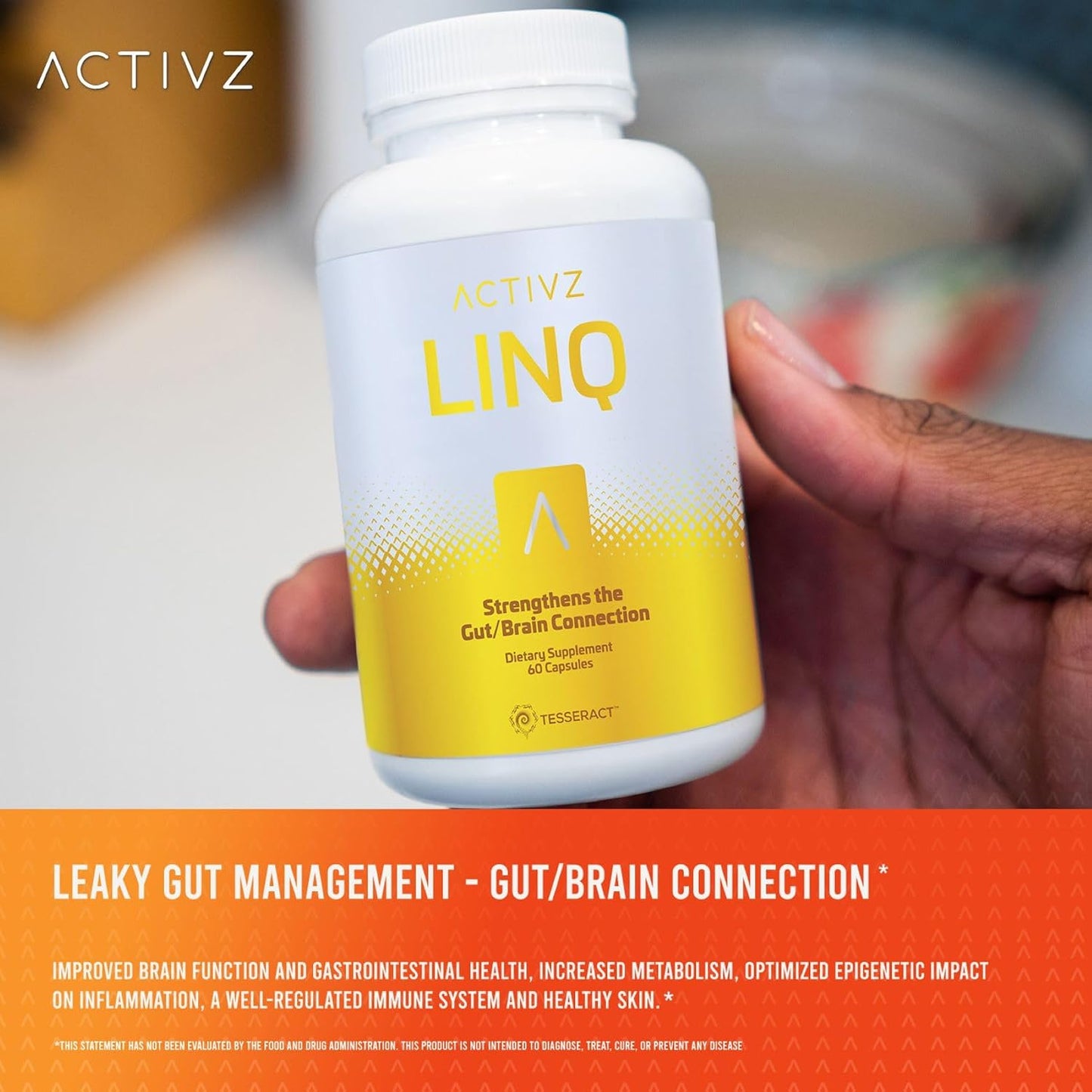 ACTIVZ LINQ - Advanced Epigenetic Formula for Brain Function, Gut Health, Skin Radiance and Immune Support - 60 Capsules - görsel 4