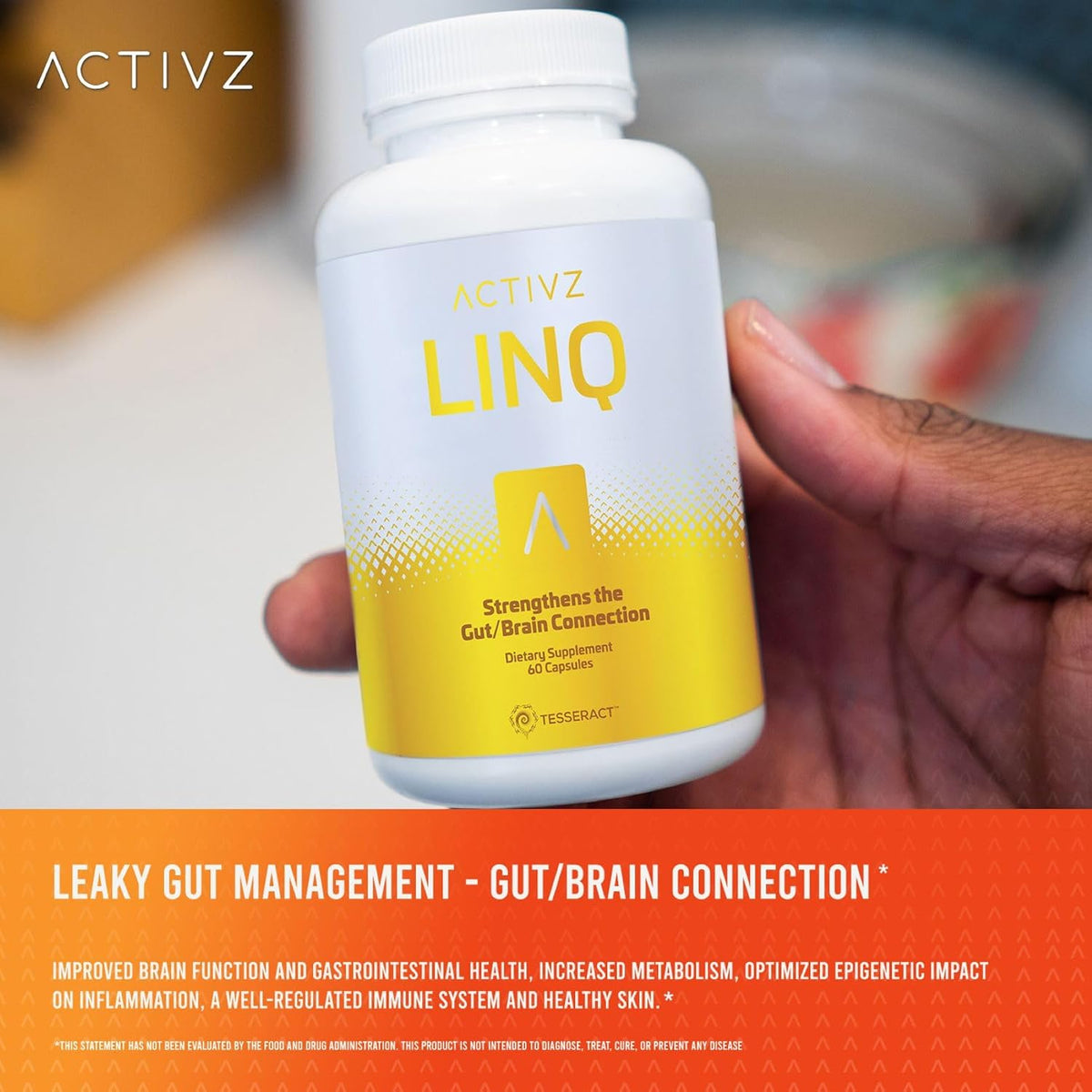 ACTIVZ LINQ - Advanced Epigenetic Formula for Brain Function, Gut Health, Skin Radiance and Immune Support - 60 Capsules - görsel 4