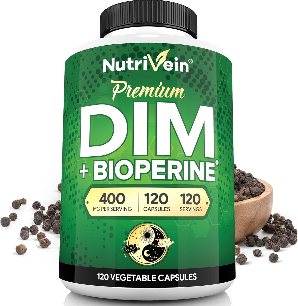 Nutrivein Premium DIM Supplement 400 mg – 120 Capsules - görsel 1