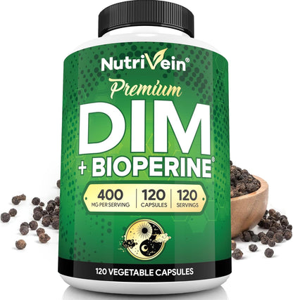 Nutrivein Premium DIM Supplement 400 mg – 120 Capsules