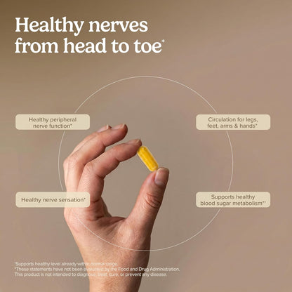 Terry Naturally Healthy Feet & Nerves – Nerve & Circulation Support, 60 Vegan-Friendly Capsules