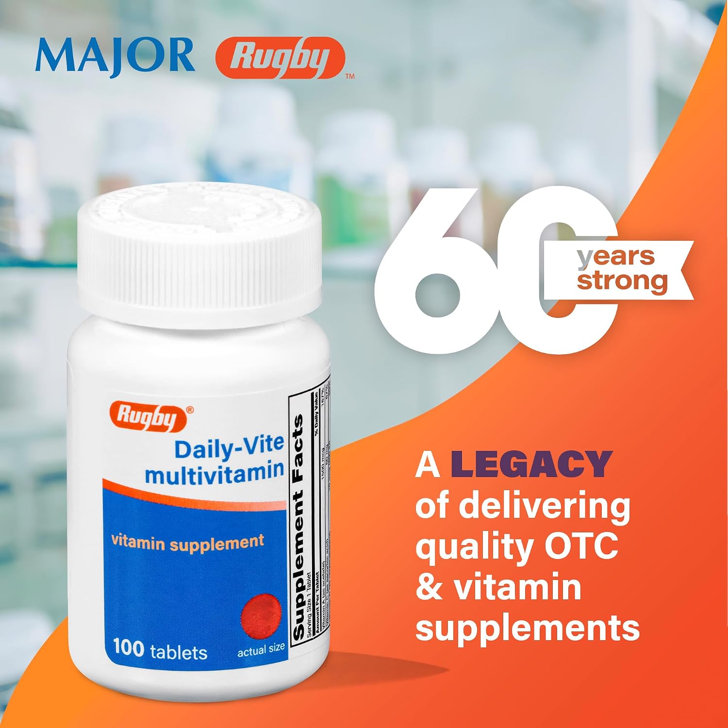 Rugby Daily-Vite Multivitamin - 100 Tablets - görsel 2
