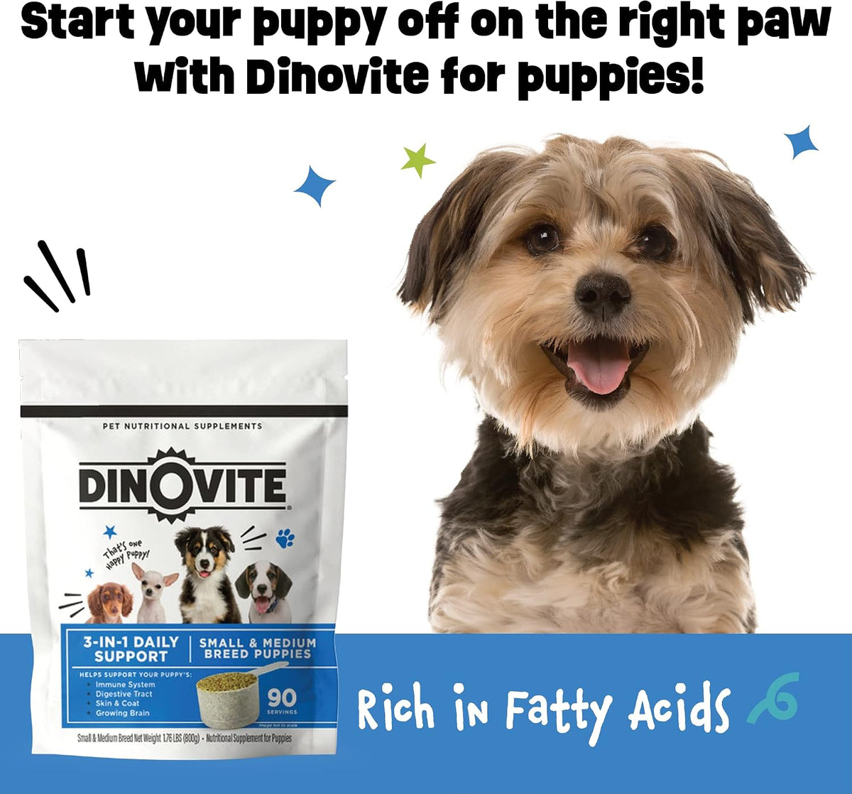 Dinovite Probiotic Food Topper for Puppies - – Immune Wellness: A healthy gut is closely linked to immune – Image 6