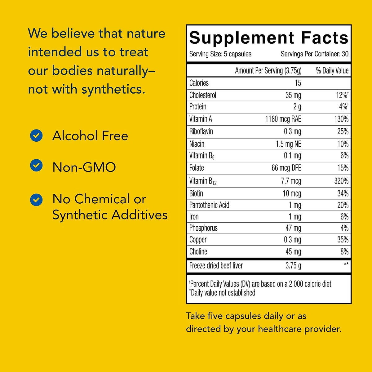 PurelyLiver – Grass-Fed Beef Liver Supplement, 150 Capsules (Pack of 2) - görsel 4