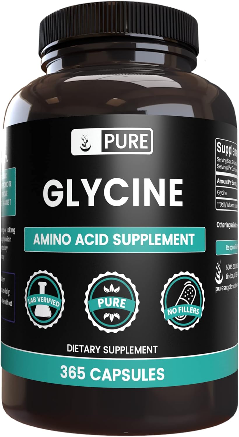 Pure Original Ingredients Glycine (365 – Sleep Support: Glycine may help improve sleep quality by lowering core – Image 1