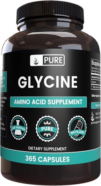 Pure Original Ingredients Glycine (365 – Sleep Support: Glycine may help improve sleep quality by lowering core – Image 1