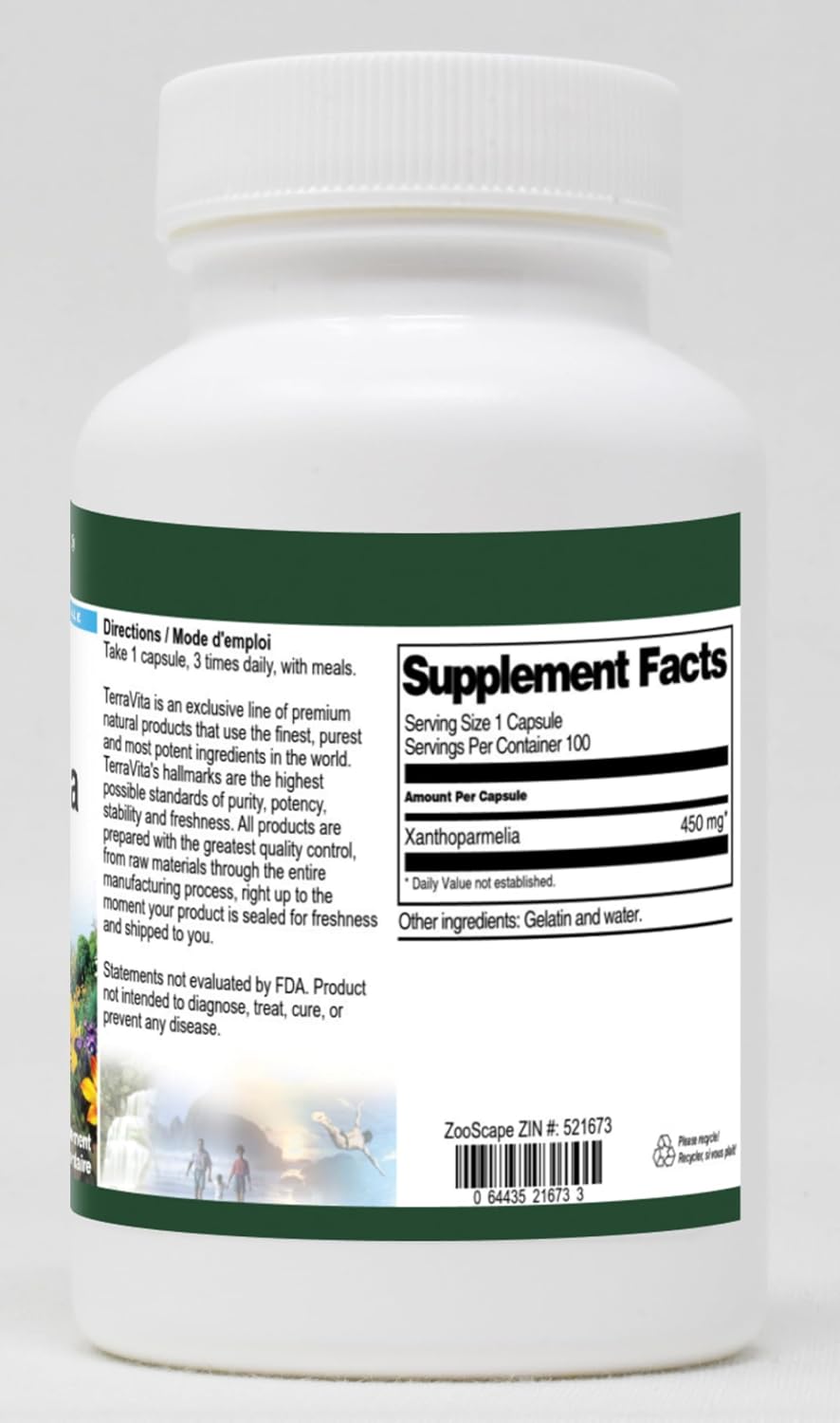 Xanthoparmelia 450 mg, 100 Capsules - görsel 2