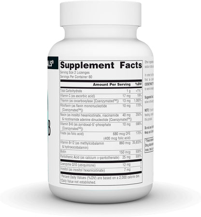 Source Naturals Coenzymate B Complex - Peppermint Flavour - 120 Lozenges