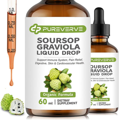 Herbal Goodness Soursop Graviola Liquid Drops for Immune & Gut Health, 60 ml