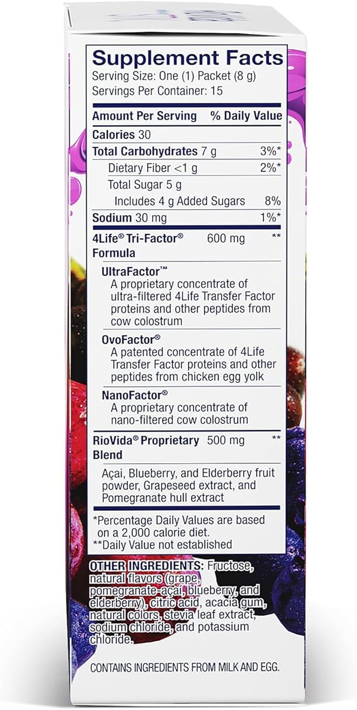 4Life RioVida Stix Superfruit Immune Support Drink Mix, 15 Packets - görsel 2