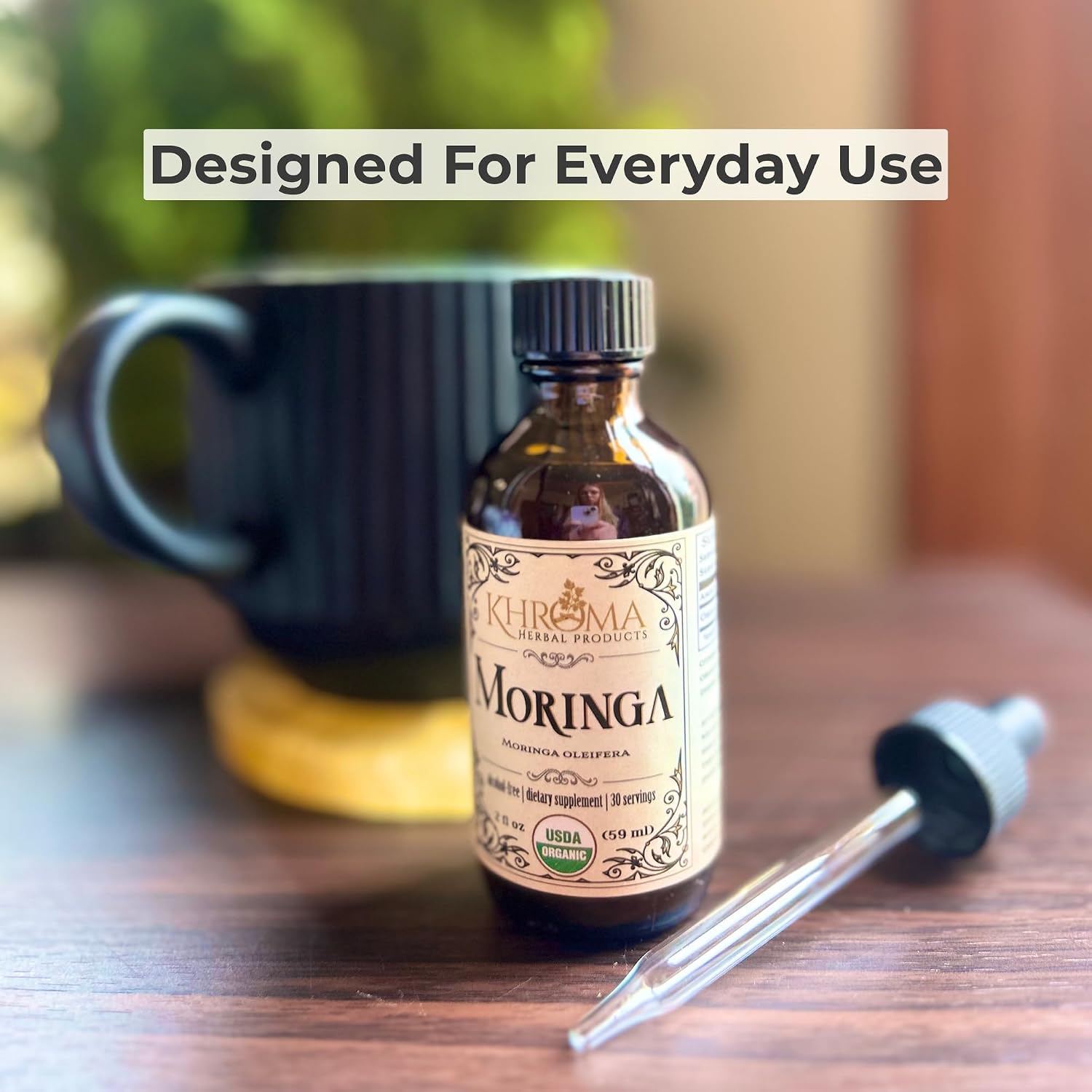 Khroma Herbal Products Organic Moringa Liquid Extract – 60 ml (30 Servings) - görsel 5